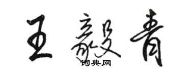 駱恆光王毅青行書個性簽名怎么寫