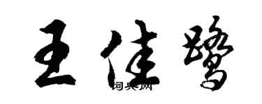 胡問遂王佳鷺行書個性簽名怎么寫