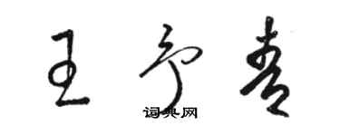 駱恆光王予青草書個性簽名怎么寫