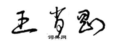 曾慶福王肖剛草書個性簽名怎么寫