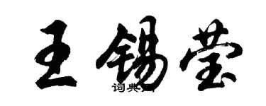 胡問遂王錫瑩行書個性簽名怎么寫