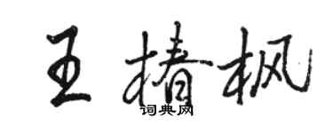 駱恆光王椿楓行書個性簽名怎么寫
