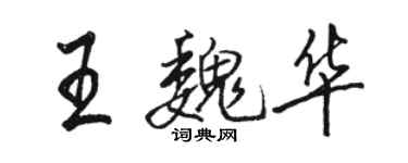 駱恆光王魏華行書個性簽名怎么寫