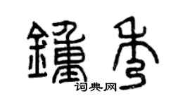 曾慶福鍾秀篆書個性簽名怎么寫