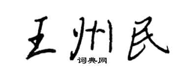 王正良王州民行書個性簽名怎么寫