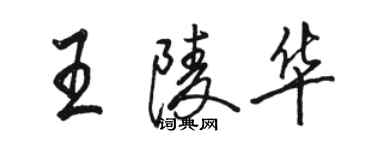 駱恆光王陵華行書個性簽名怎么寫