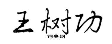 曾慶福王樹功行書個性簽名怎么寫