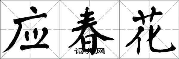 翁闓運應春花楷書怎么寫