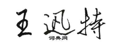 駱恆光王迅特行書個性簽名怎么寫