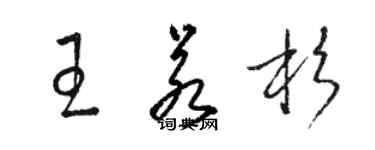 駱恆光王若杉草書個性簽名怎么寫