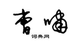 朱錫榮曹嘯草書個性簽名怎么寫