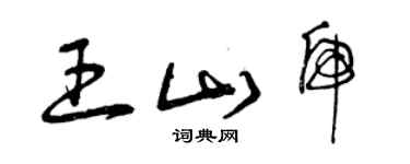 曾慶福王山虎草書個性簽名怎么寫