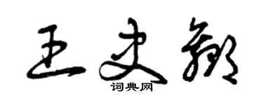 曾慶福王史贏草書個性簽名怎么寫