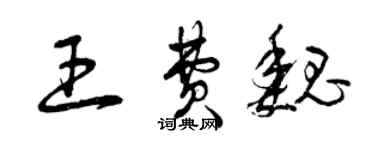 曾慶福王費魏草書個性簽名怎么寫