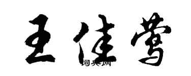 胡問遂王佳鶯行書個性簽名怎么寫