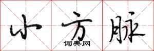 段相林小方脈行書怎么寫