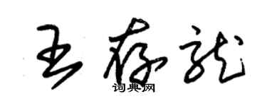 朱錫榮王存龍草書個性簽名怎么寫