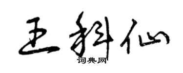 曾慶福王科仙草書個性簽名怎么寫