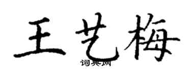丁謙王藝梅楷書個性簽名怎么寫