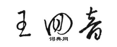 駱恆光王回音草書個性簽名怎么寫