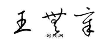 梁錦英王無章草書個性簽名怎么寫