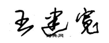 朱錫榮王建寬草書個性簽名怎么寫