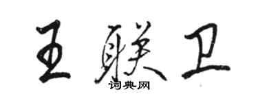 駱恆光王聯衛行書個性簽名怎么寫