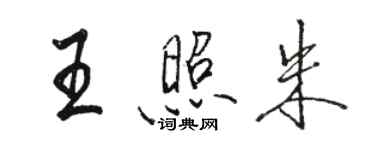 駱恆光王照朱行書個性簽名怎么寫