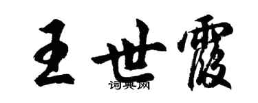 胡問遂王世霞行書個性簽名怎么寫