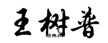 胡問遂王樹普行書個性簽名怎么寫