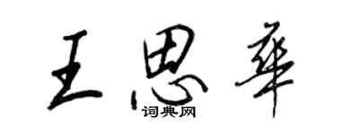 王正良王思華行書個性簽名怎么寫