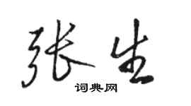 駱恆光張生行書個性簽名怎么寫