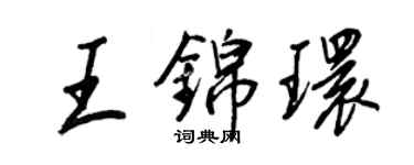 王正良王錦環行書個性簽名怎么寫