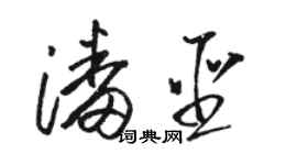 駱恆光潘聖草書個性簽名怎么寫