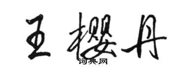 駱恆光王櫻丹行書個性簽名怎么寫