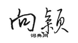 駱恆光向穎行書個性簽名怎么寫