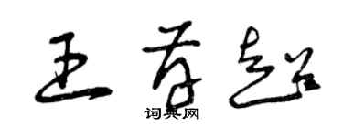 曾慶福王存超草書個性簽名怎么寫