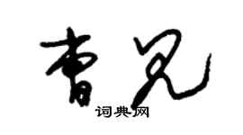 朱錫榮曹見草書個性簽名怎么寫