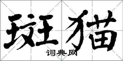 翁闓運斑貓楷書怎么寫