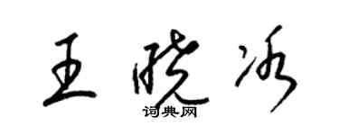 梁錦英王曉冰草書個性簽名怎么寫