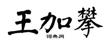 翁闓運王加攀楷書個性簽名怎么寫