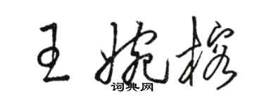 駱恆光王婉榕草書個性簽名怎么寫