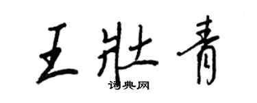 王正良王壯青行書個性簽名怎么寫