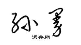 梁錦英孫曼草書個性簽名怎么寫