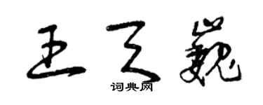 曾慶福王天巍草書個性簽名怎么寫