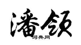 胡問遂潘領行書個性簽名怎么寫