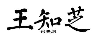 翁闓運王知芝楷書個性簽名怎么寫