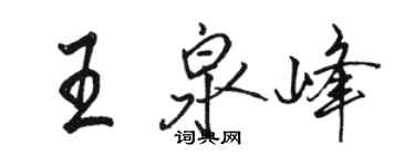 駱恆光王泉峰行書個性簽名怎么寫