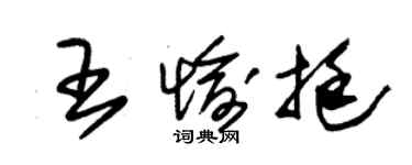 朱錫榮王愉挺草書個性簽名怎么寫