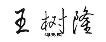駱恆光王樹隆行書個性簽名怎么寫